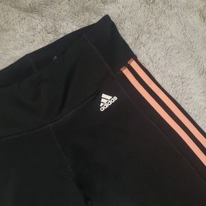 Adidas peach striped leggings